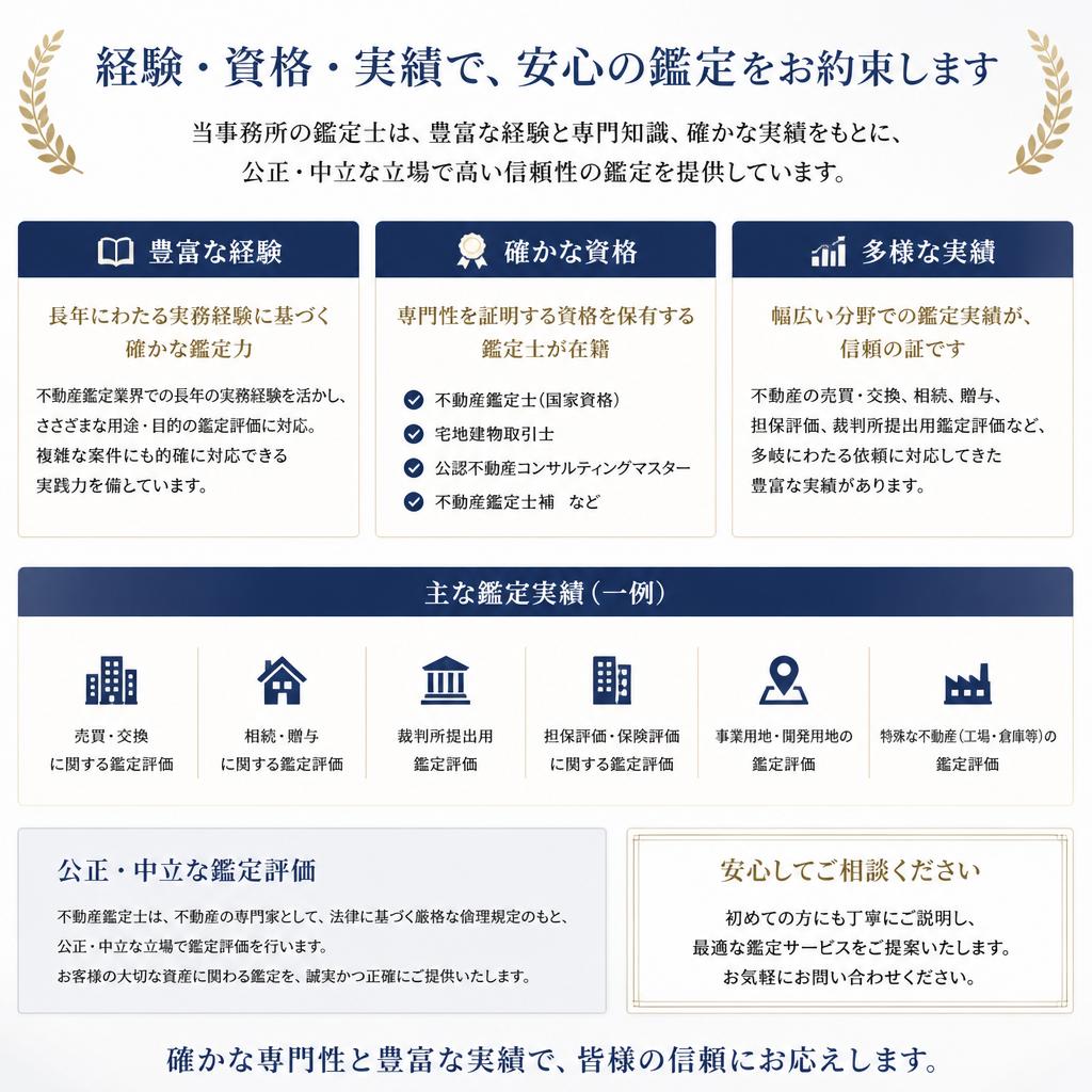 当事務所の信頼できる鑑定士