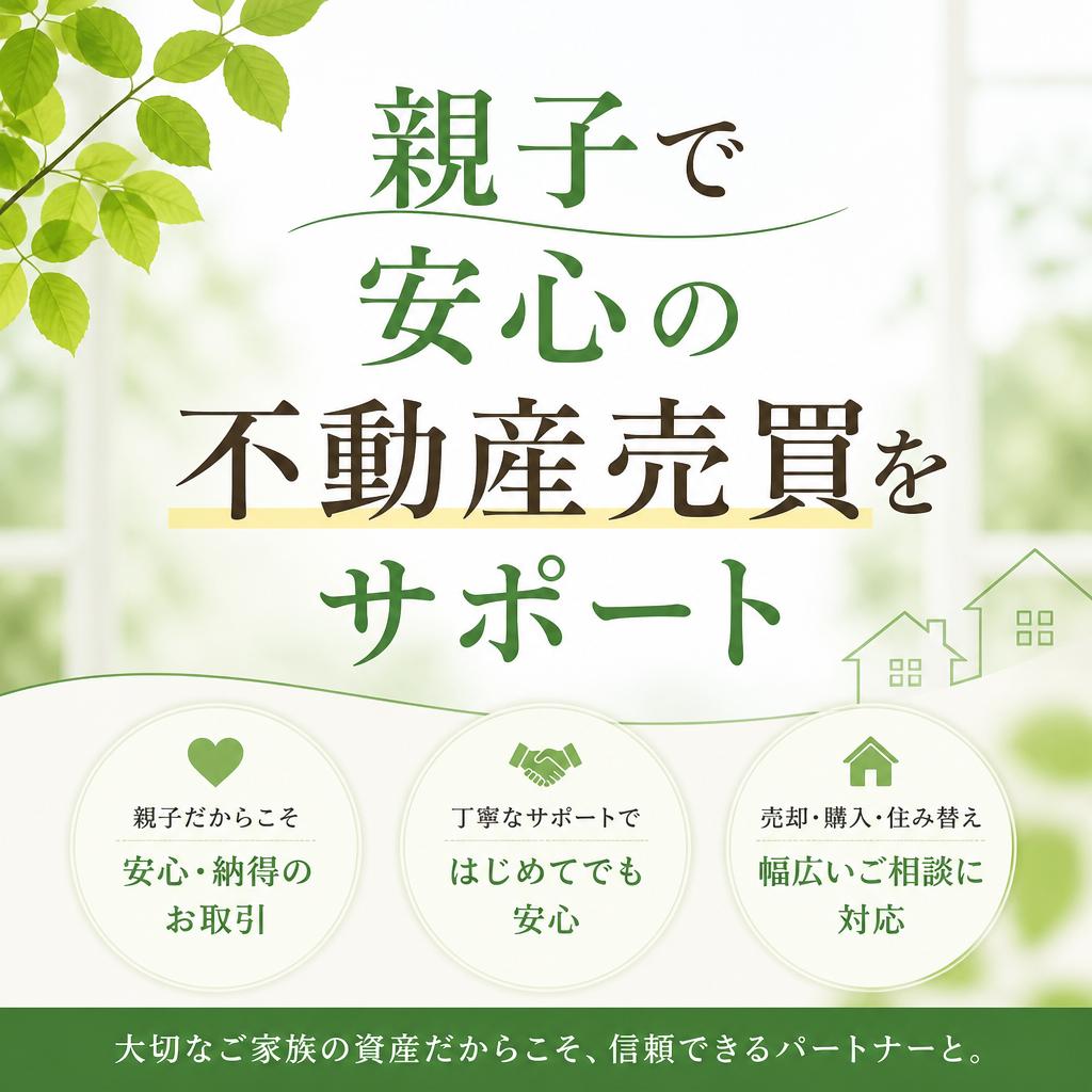 親子で安心の不動産売買をサポート