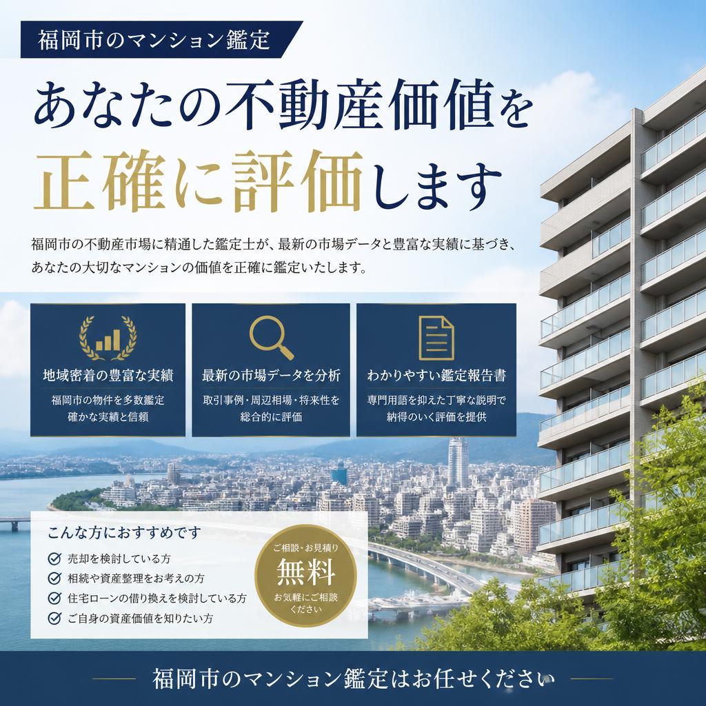 福岡市のマンション鑑定、あなたの不動産価値を正確に評価します